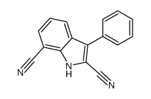 3-phenyl-1H-indole-2,7-dicarbonitrile结构式