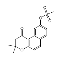 Methanesulfonic acid 3,3-dimethyl-1-oxo-2,3-dihydro-1H-benzo[f]chromen-9-yl ester结构式