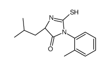 (5S)-3-(2-methylphenyl)-5-(2-methylpropyl)-2-sulfanylideneimidazolidin-4-one结构式