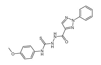 2-phenyl-2H-[1,2,3]triazole-4-carboxylic acid N'-(4-methoxy-phenylthiocarbamoyl)-hydrazide Structure