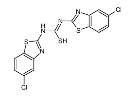1,3-bis(5-chloro-1,3-benzothiazol-2-yl)thiourea结构式