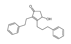 4-hydroxy-2-(2-phenylethyl)-3-(3-phenylpropyl)cyclopent-2-en-1-one Structure