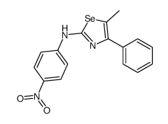 5-methyl-N-(4-nitrophenyl)-4-phenyl-1,3-selenazol-2-amine结构式