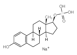 Estra-1,3,5(10)-triene-3,17-diol(17b)-, 17-(dihydrogen phosphate),sodium salt (1:2)结构式