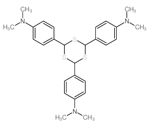 Benzenamine,4,4',4''-(1,3,5-trithiane-2,4,6-triyl)tris[N,N-dimethyl- structure