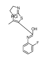 N-(2-fluorophenyl)-3-methyl-5,6-dihydroimidazo[2,1-b][1,3]thiazole-2-carboxamide,hydrochloride结构式