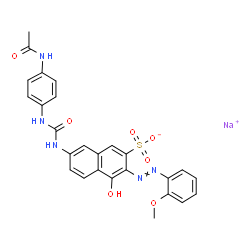 7-[[[[4-(Acetylamino)phenyl]amino]carbonyl]amino]-4-hydroxy-3-[(2-methoxyphenyl)azo]-2-naphthalenesulfonic acid sodium salt结构式