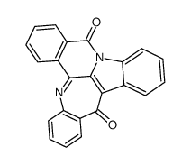 Dibenzo[b,f][1]benzazepino[2,3,4-hi]indolizine-10,16-dione结构式