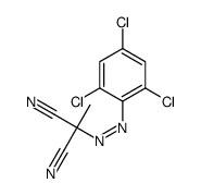 2-methyl-2-[(2,4,6-trichlorophenyl)diazenyl]propanedinitrile Structure