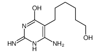 2,6-diamino-5-(6-hydroxyhexyl)-1H-pyrimidin-4-one结构式