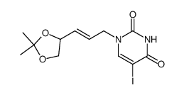 1-[(E)-3-(2,2-dimethyl-1,3-dioxolan-4-yl)-2-propenyl]-5-iodo-2,4(1H,3H)-pyrimidinedione结构式