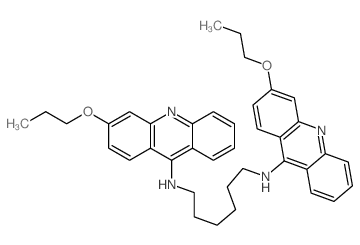 1,6-Hexanediamine,N,N'-bis(3-propoxy-9-acridinyl)- (9CI)结构式