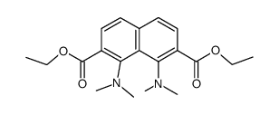 1,8-bis(dimethylamino)naphthalene-2,7-dicarbonic acid diethyl ester结构式