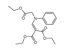 diethyl 2-(((2-ethoxy-2-oxoethyl)(phenyl)amino)methylene)malonate Structure