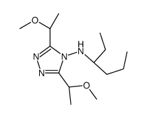 N-hexan-3-yl-3,5-bis[(1S)-1-methoxyethyl]-1,2,4-triazol-4-amine结构式