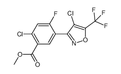 methyl 2-chloro-4-fluoro-5-[(4-chloro-5-trifluoromethyl)isoxazole-3-yl]benzoate结构式