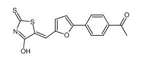 5-[[5-(4-acetylphenyl)furan-2-yl]methylidene]-2-sulfanylidene-1,3-thiazolidin-4-one结构式