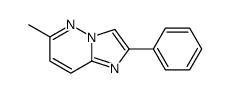 6-methyl-2-phenylimidazo[1,2-b]pyridazine结构式