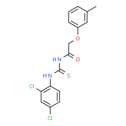 N-{[(2,4-dichlorophenyl)amino]carbonothioyl}-2-(3-methylphenoxy)acetamide结构式
