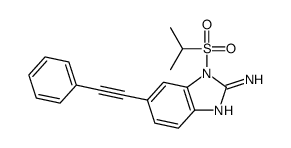 6-(2-phenylethynyl)-1-propan-2-ylsulfonylbenzimidazol-2-amine Structure