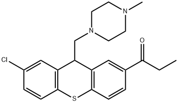 7-Chloro-9-[(4-methylpiperazino)methyl]-2-(propionyl)-9H-thioxanthene结构式