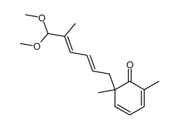 6-(5'-Methyl-6',6'-dimethoxy-hexa-2',4'-dienyl)-2,6-dimethylcyclohexa-2,4-dien-1-on Structure