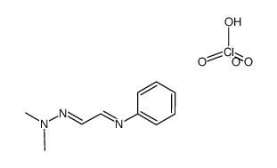 [2-(Dimethyl-hydrazono)-eth-(E)-ylidene]-phenyl-amine; compound with perchloric acid结构式