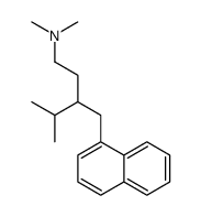 N,N,4-trimethyl-3-(naphthalen-1-ylmethyl)pentan-1-amine结构式