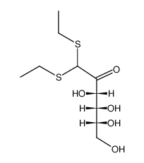 D-arabino-[2]hexosulose-1,1-diethyldithioacetal Structure