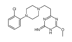 4-[2-[4-(2-chlorophenyl)piperazin-1-yl]ethyl]-6-methoxy-1,3,5-triazin-2-amine结构式