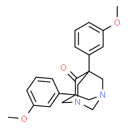 1,5-Bis(m-methoxyphenyl)-3,7-diazaadamantan-9-one结构式