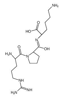(2S)-6-amino-2-[[(2S)-1-[(2S)-2-amino-5-(diaminomethylideneamino)pentanoyl]pyrrolidine-2-carbonyl]amino]hexanoic acid Structure