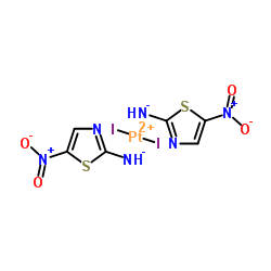 diiodoplatinum; (5-nitro-1,3-thiazol-2-yl)azanide Structure