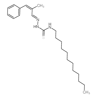 Hydrazinecarbothioamide,N-dodecyl-2-(2-methyl-3-phenyl-2-propen-1-ylidene)- structure