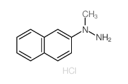 Hydrazine,1-methyl-1-(2-naphthalenyl)-, hydrochloride (1:1) structure