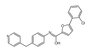 5-(2-chlorophenyl)-N-[4-(pyridin-4-ylmethyl)phenyl]furan-2-carboxamide结构式