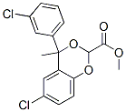 6-Chloro-4-(m-chlorophenyl)-4-methyl-4H-1,3-benzodioxin-2-carboxylic acid methyl ester Structure