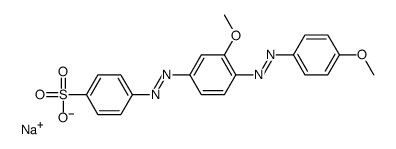 4-[[3-Methoxy-4-[(4-methoxyphenyl)azo]phenyl]azo]benzenesulfonic acid sodium salt结构式
