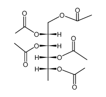 1,2,3,4,5-penta-O-acetyl-6-deoxy-D-mannitol Structure