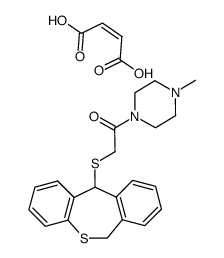 1-(((6,11-Dihydrodibenzo(b,e)thiepin-11-yl)thio)acetyl)-4-methylpipera zine maleate结构式