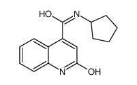 4-Quinolinecarboxamide,N-cyclopentyl-1,2-dihydro-2-oxo-(9CI)结构式