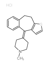 Piperidine,4-(9,10-dihydro-4H-benzo[4,5]cyclohepta[1,2-b]thien-4-ylidene)-1-methyl-,hydrochloride (1:1)结构式