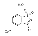 1,1-dioxo-1λ6-benz[d]isothiazol-3-one, saccharin, cobalt (II)-salt结构式