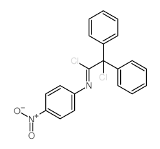 1,2-dichloro-N-(4-nitrophenyl)-2,2-diphenyl-ethanimine结构式