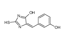 (5E)-5-[(3-hydroxyphenyl)methylidene]-2-sulfanylideneimidazolidin-4-one structure