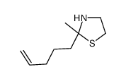 2-Methyl-2-(4-pentenyl)thiazolidine结构式