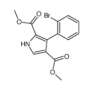 dimethyl 3-(2-bromophenyl)-1H-pyrrole-2,4-dicarboxylate结构式