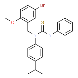 N-(5-BROMO-2-METHOXYBENZYL)-N-(4-ISOPROPYLPHENYL)-N'-PHENYLTHIOUREA structure