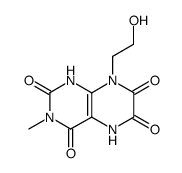 2,4,6,7(1H,3H)-Pteridinetetrone,5,8-dihydro-8-(2-hydroxyethyl)-3-methyl-结构式