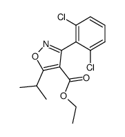 ethyl 3-(2,6-dichlorophenyl)-5-isopropylisoxazole-4-carboxylate结构式